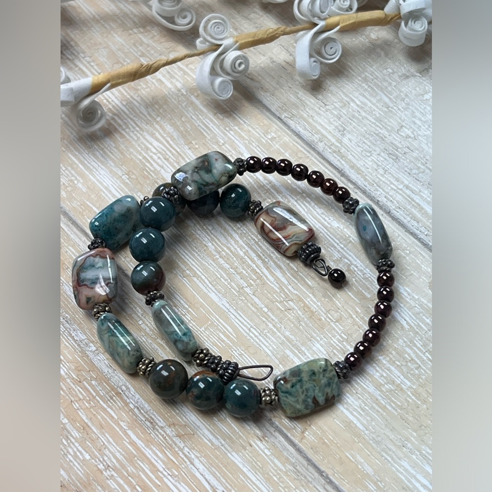 Natural Stone Wrap Bracelet